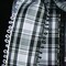 The Ribbon People Black and White Tartan Plaid Pico Edged Wired Craft Ribbon 1.5" x 27 Yards